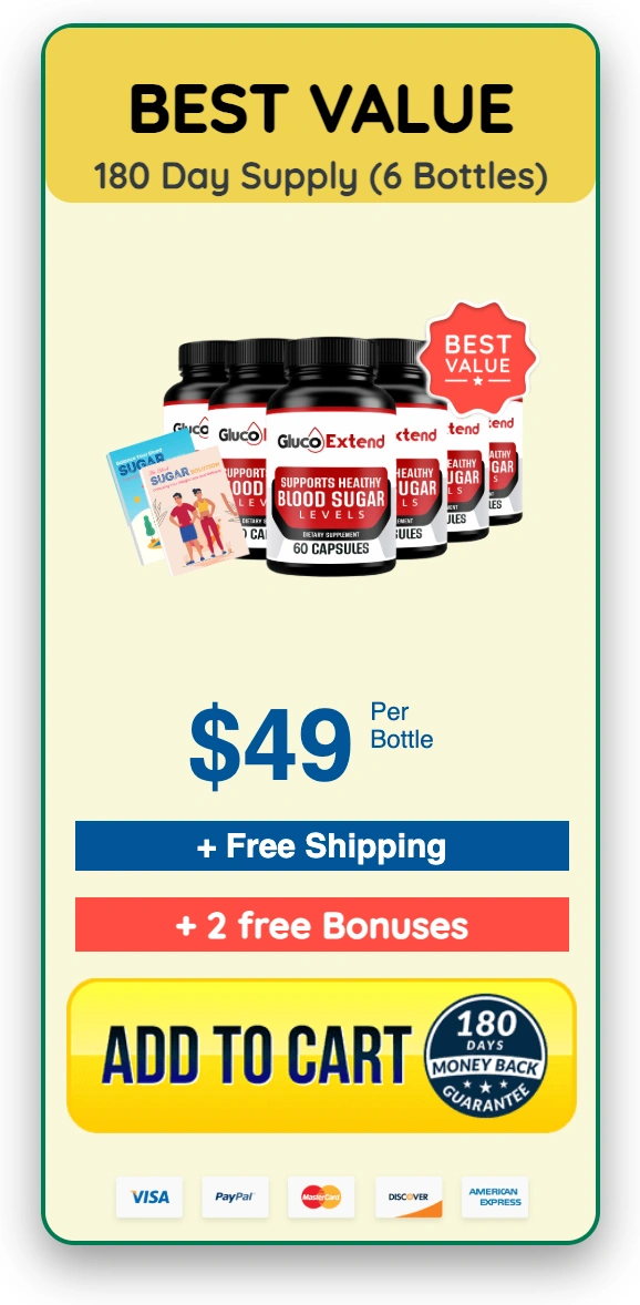 Gluco Extend order six bottles